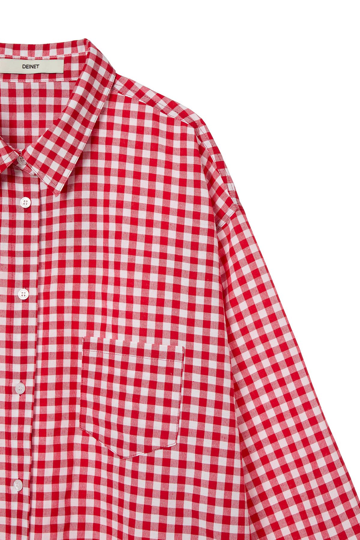 다이닛(DEINET) DEINET OVERFIT CHECK SHIRTS IN RED