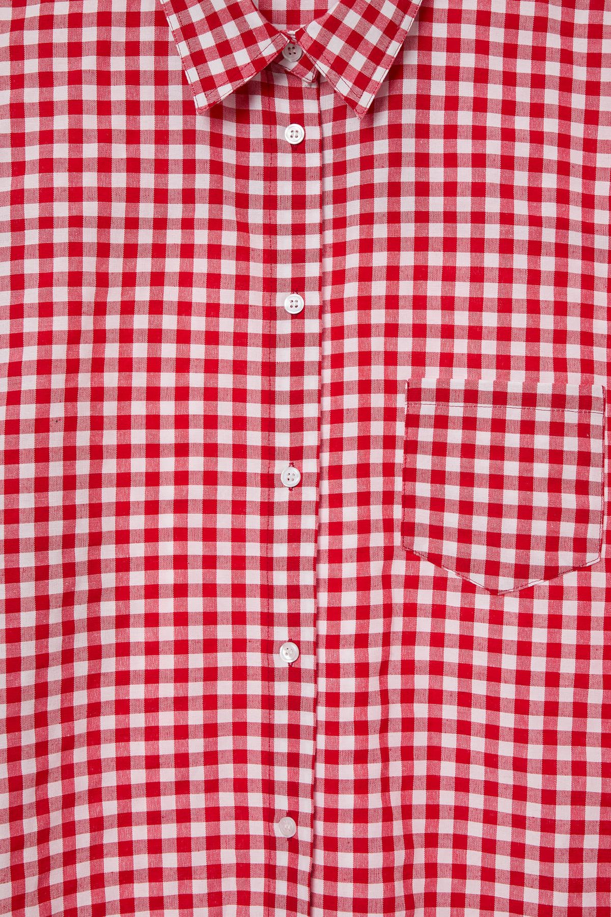 다이닛(DEINET) DEINET OVERFIT CHECK SHIRTS IN RED