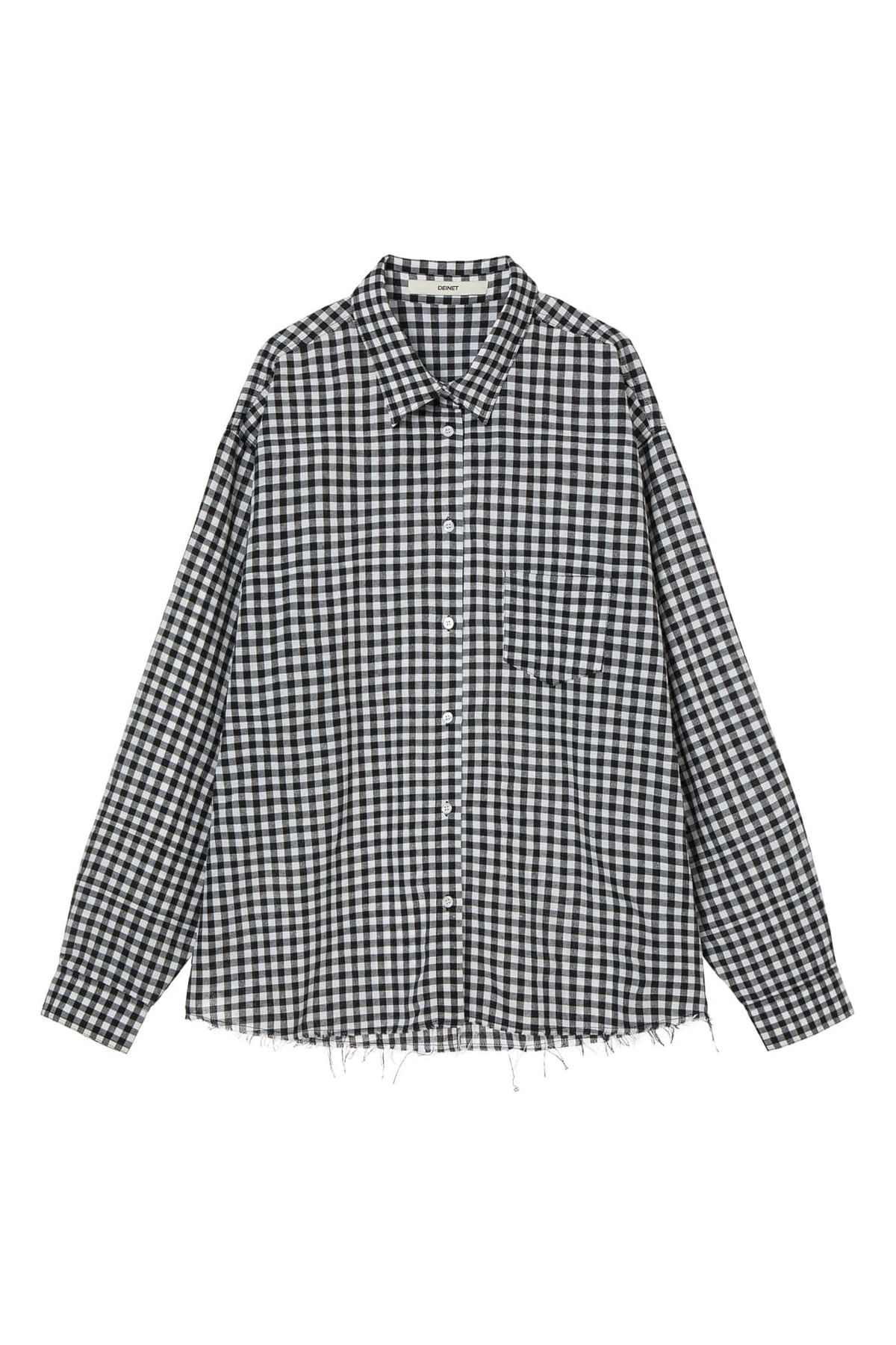 다이닛(DEINET) DEINET OVERFIT CHECK SHIRTS IN BLACK