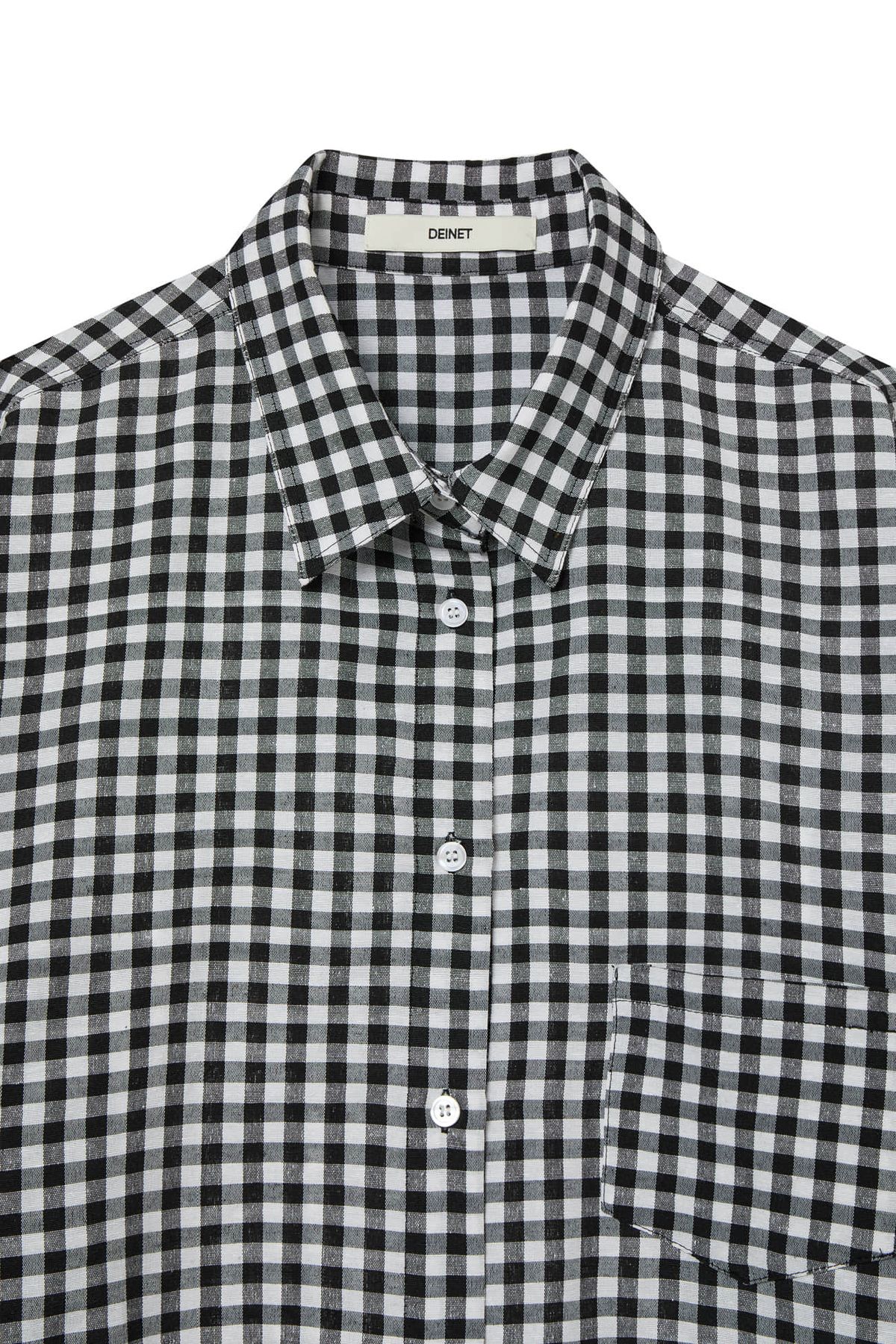 다이닛(DEINET) DEINET OVERFIT CHECK SHIRTS IN BLACK