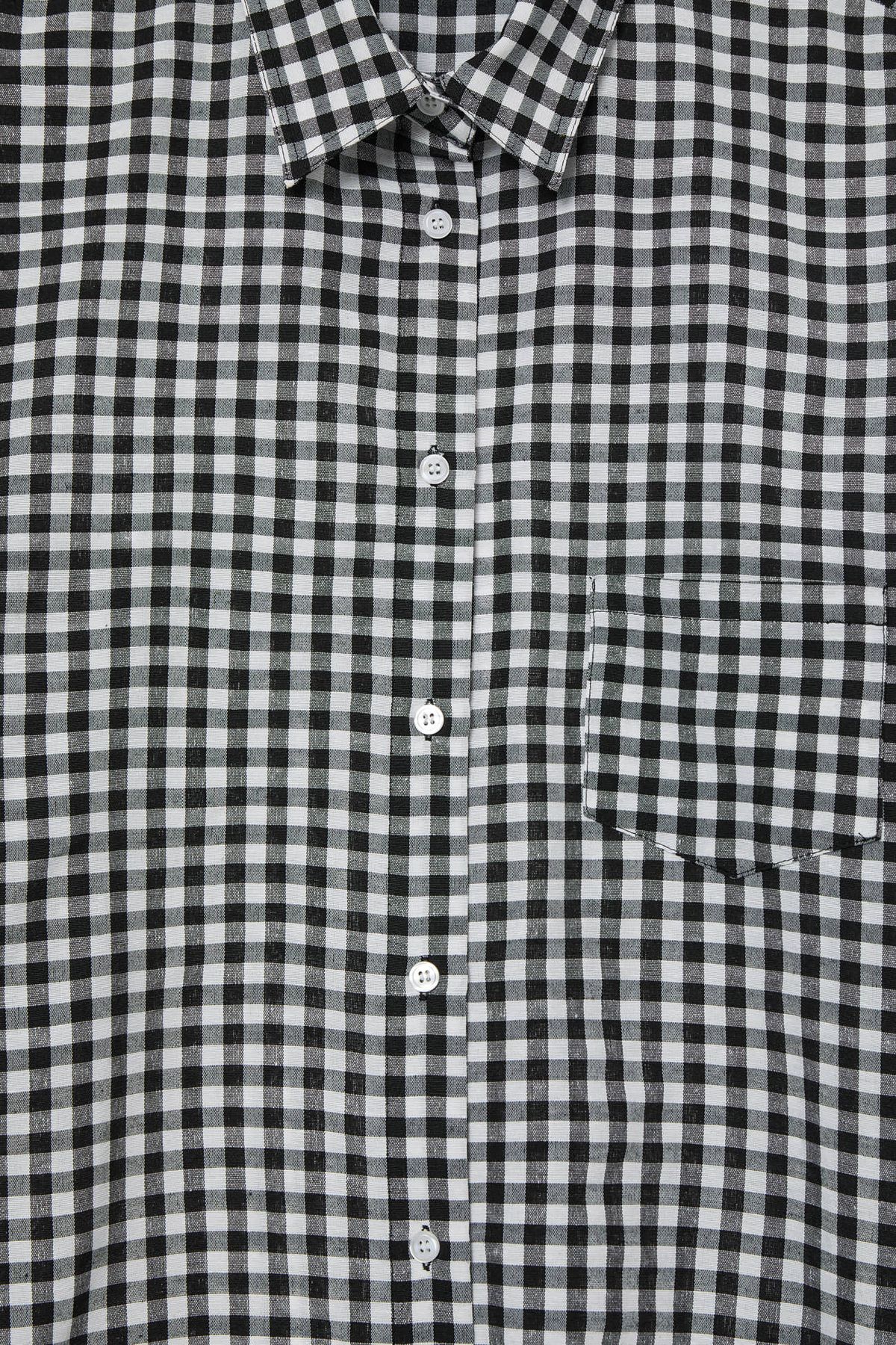다이닛(DEINET) DEINET OVERFIT CHECK SHIRTS IN BLACK