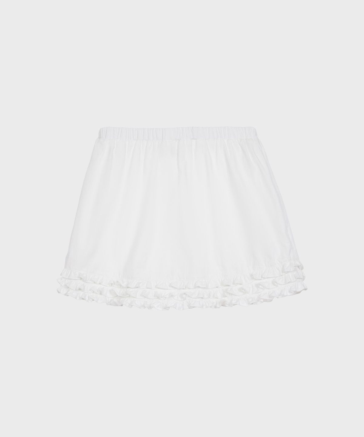 알키알카(ALKI ALKA) Pintuck Frill Skirt (White)