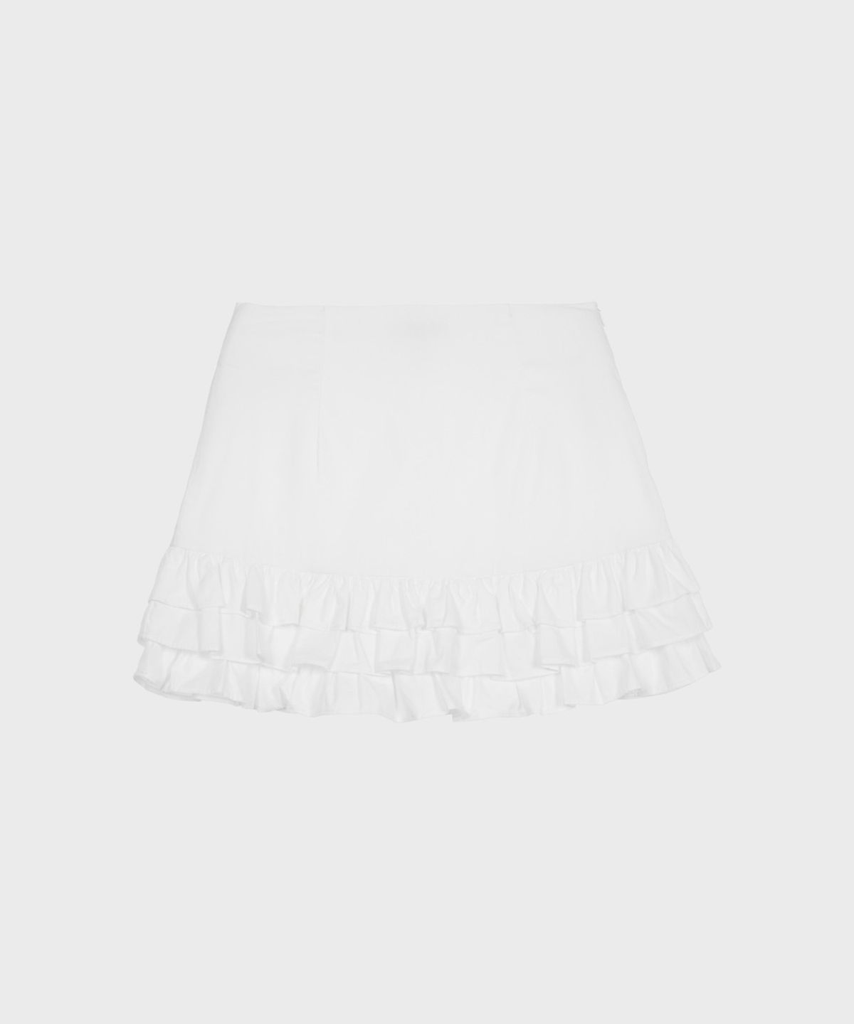 알키알카(ALKI ALKA) Tiered Ruffle Skirt (White)