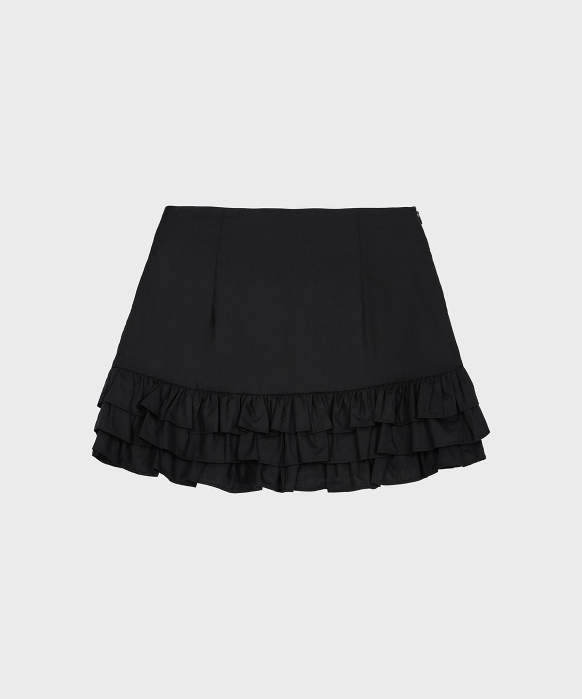 알키알카(ALKI ALKA) Tiered Ruffle Skirt (Black)