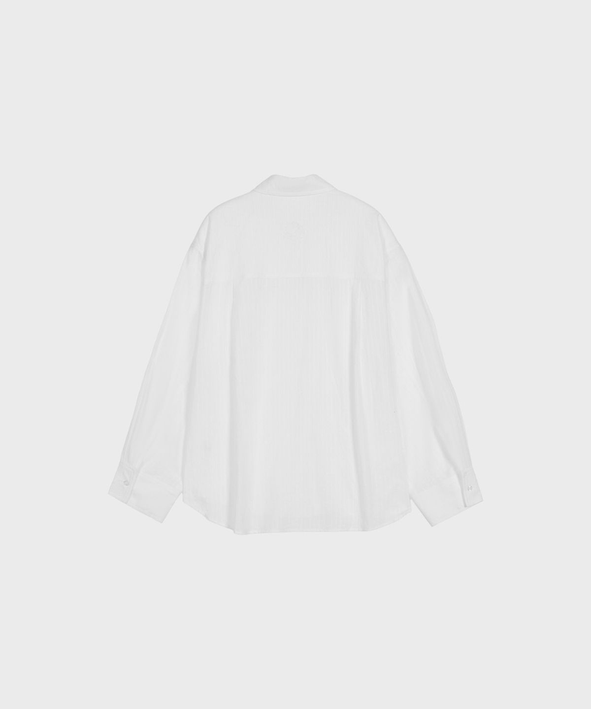 알키알카(ALKI ALKA) Loose-Fit Check Shirt (White)