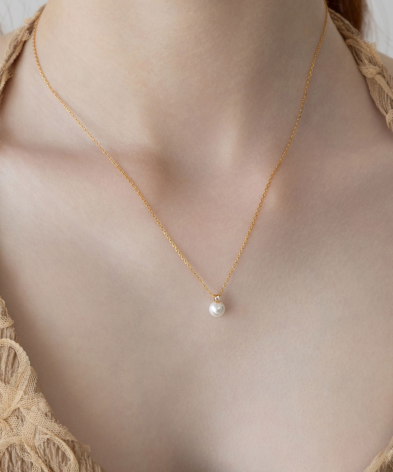 MUSINSA | TATIANA (Silver 925) 6mm Swarovski Pearl Necklace