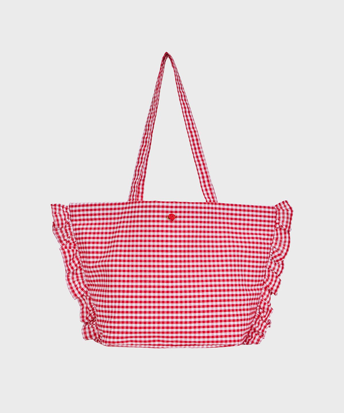 알키알카(ALKI ALKA) Ruffle Trim Bag (Red)