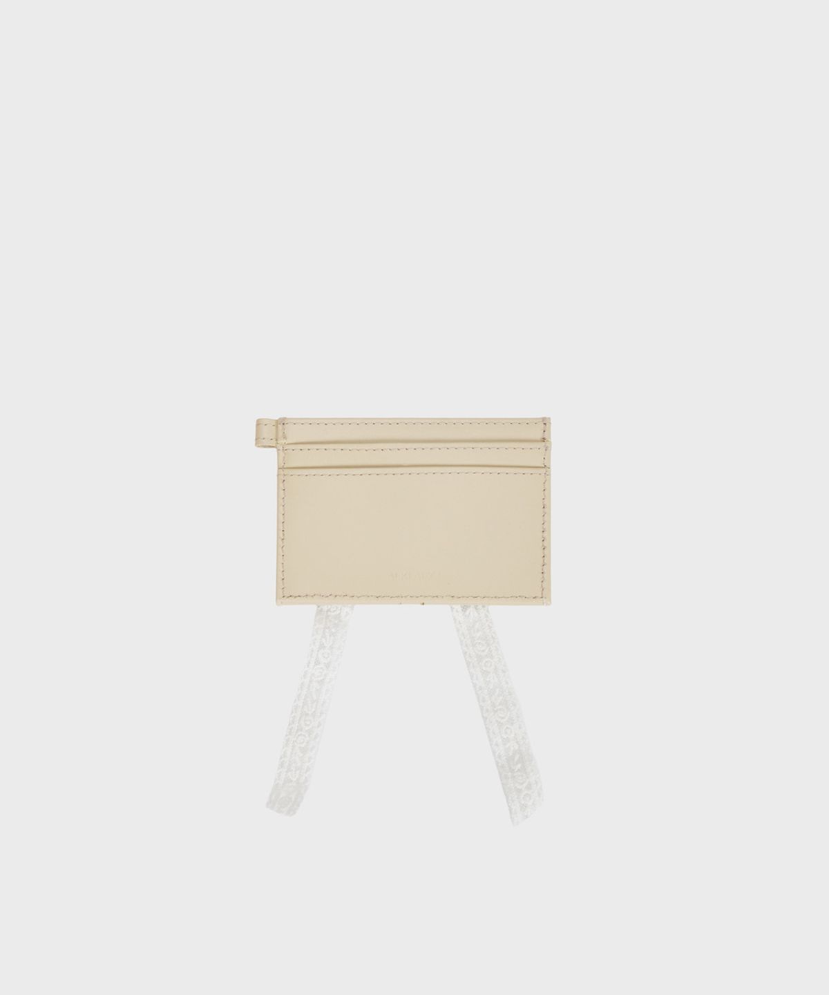 알키알카(ALKI ALKA) Lace-up Card Wallet (Cream Beige)