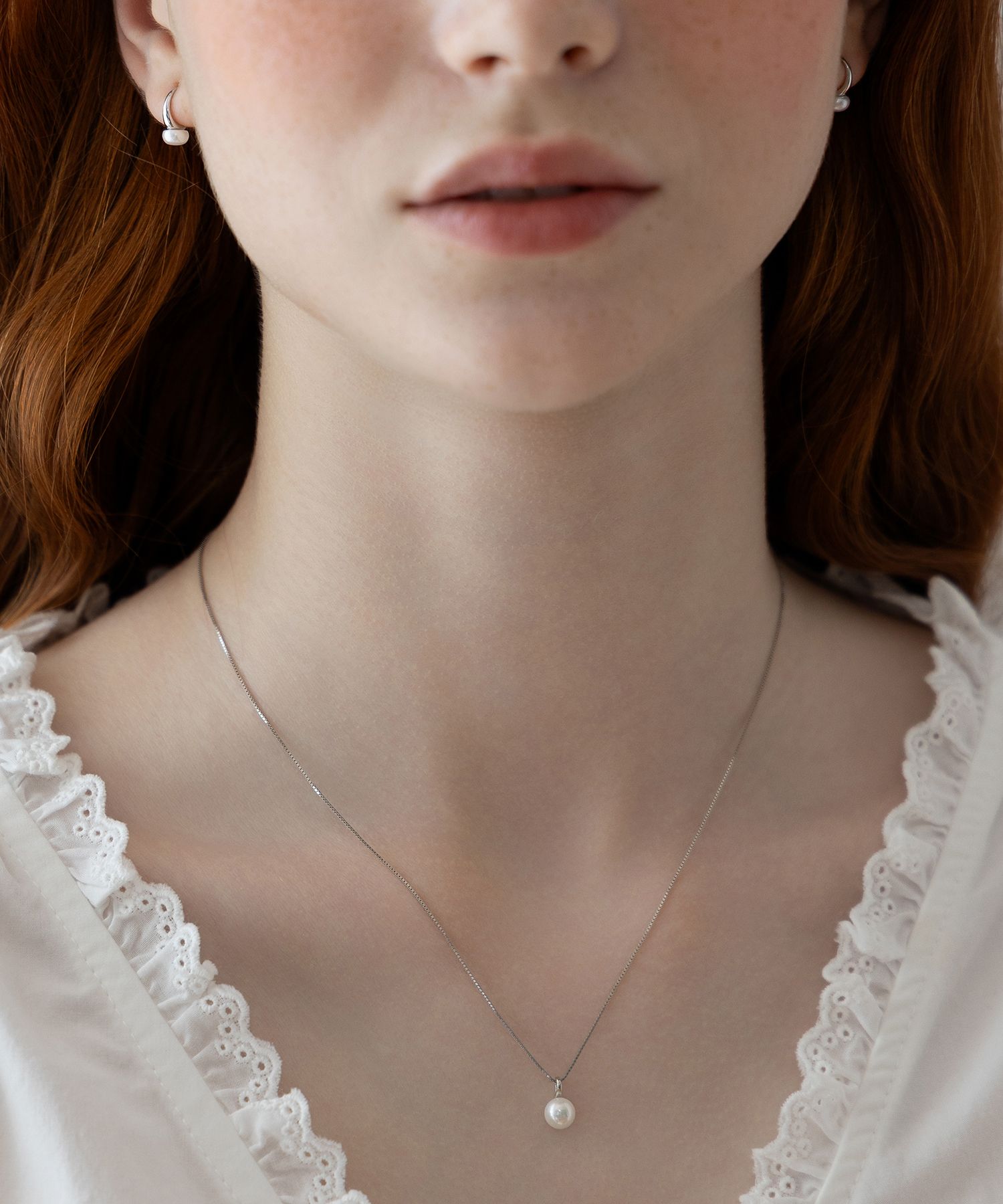 MUSINSA | TATIANA (Silver 925) One-point freshwater pearl