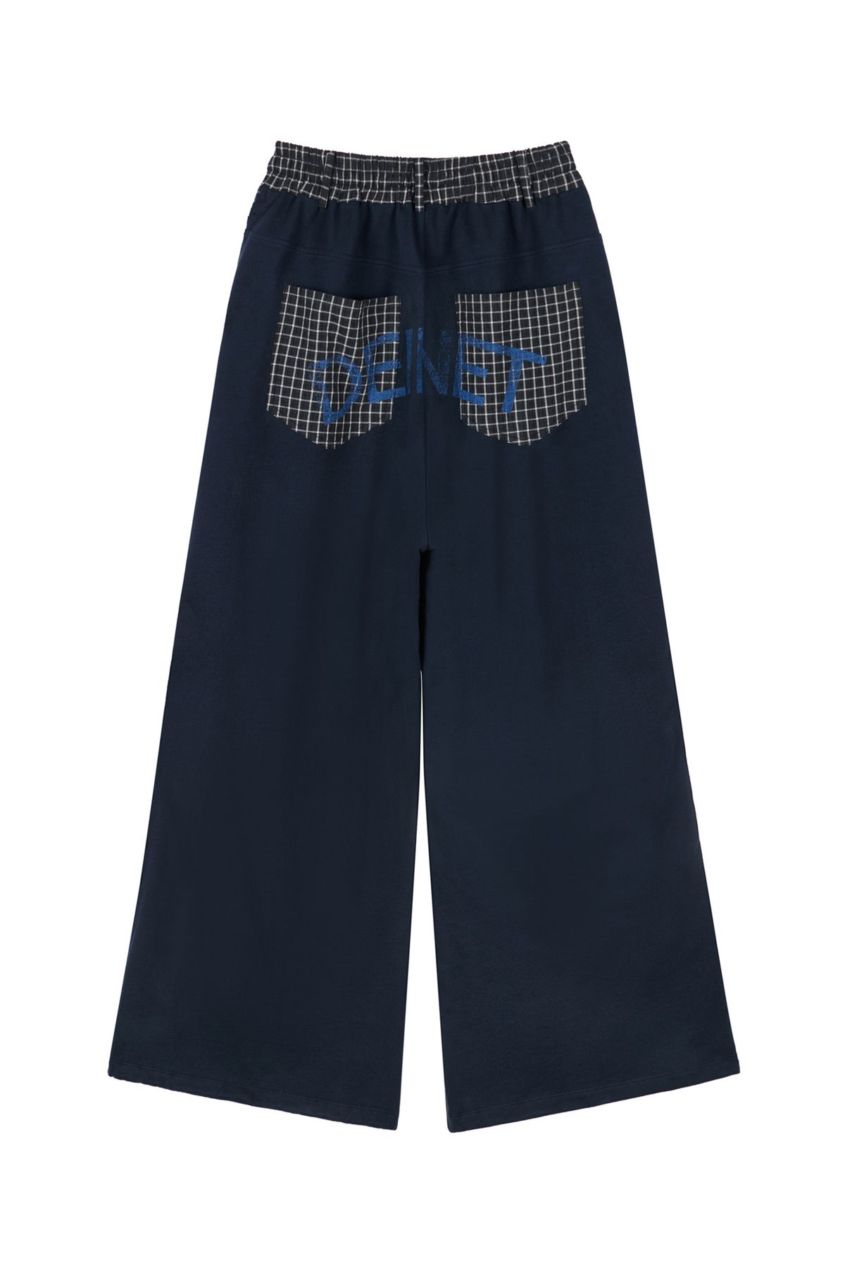 다이닛(DEINET) DEINET CHECK POINT SWEAT PANTS IN NAVY