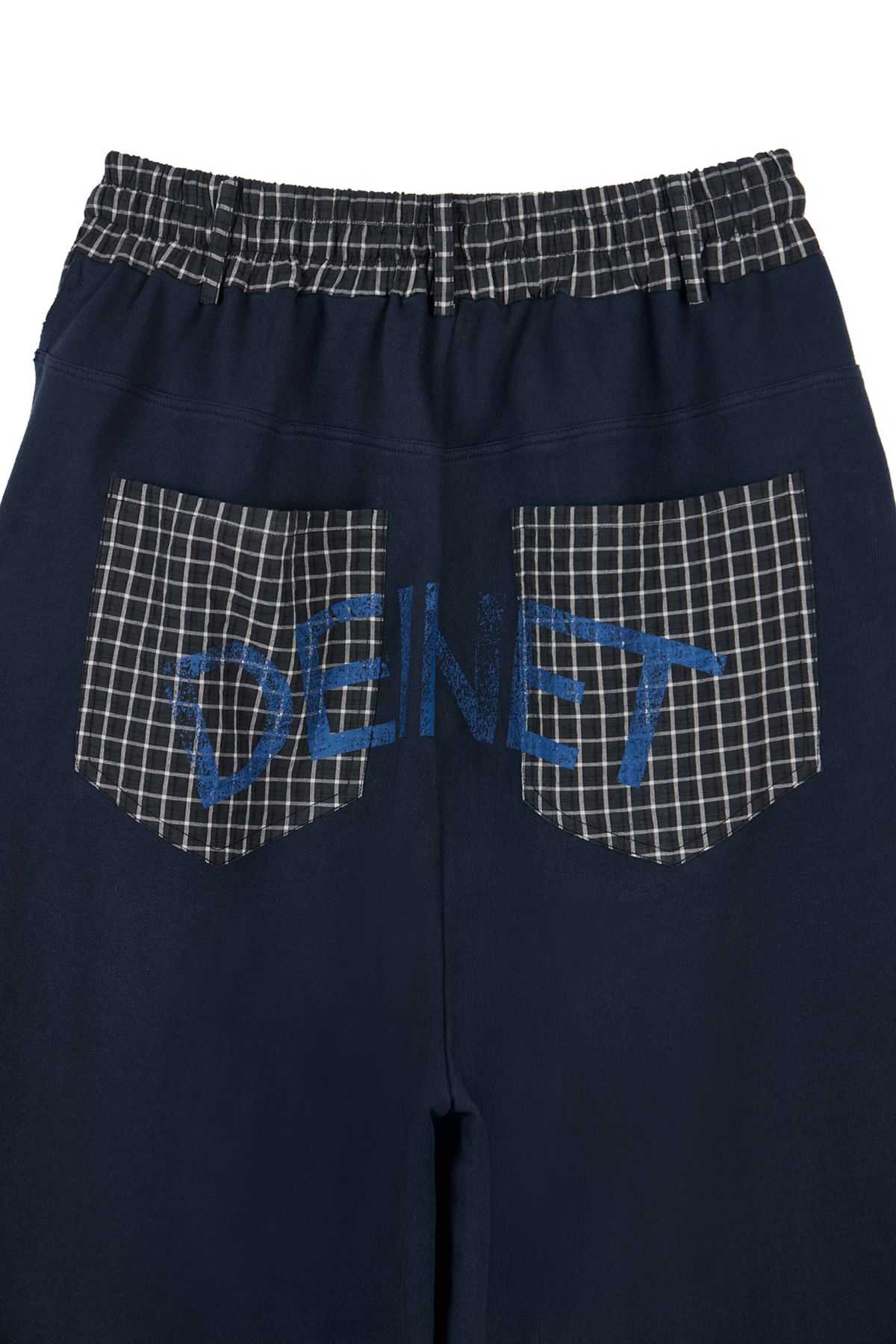 다이닛(DEINET) DEINET CHECK POINT SWEAT PANTS IN NAVY