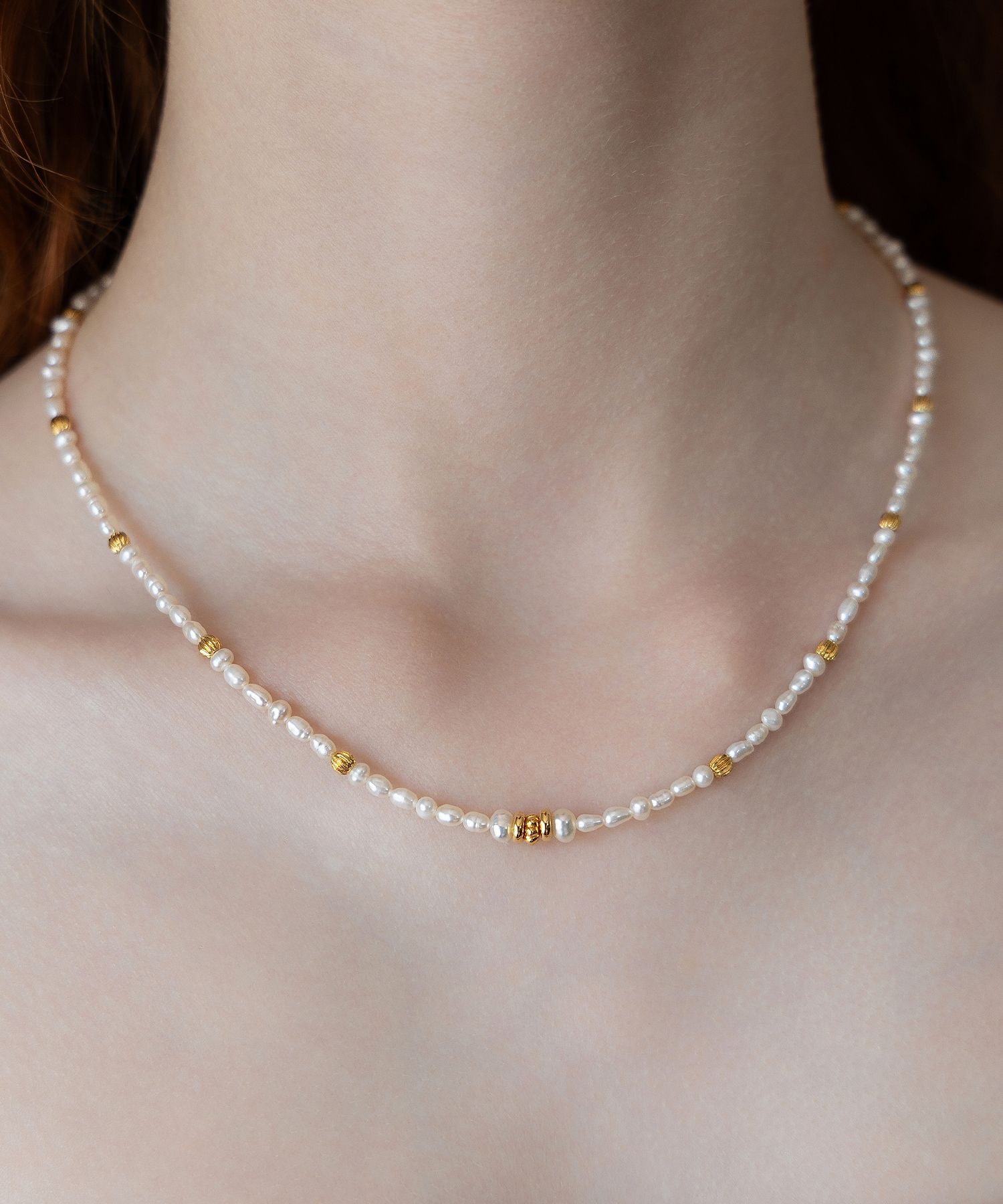 TATIANA☆Pearl Dot Blossom Pearl Necklace Designer fashion, Seoul-fully created | W Concept