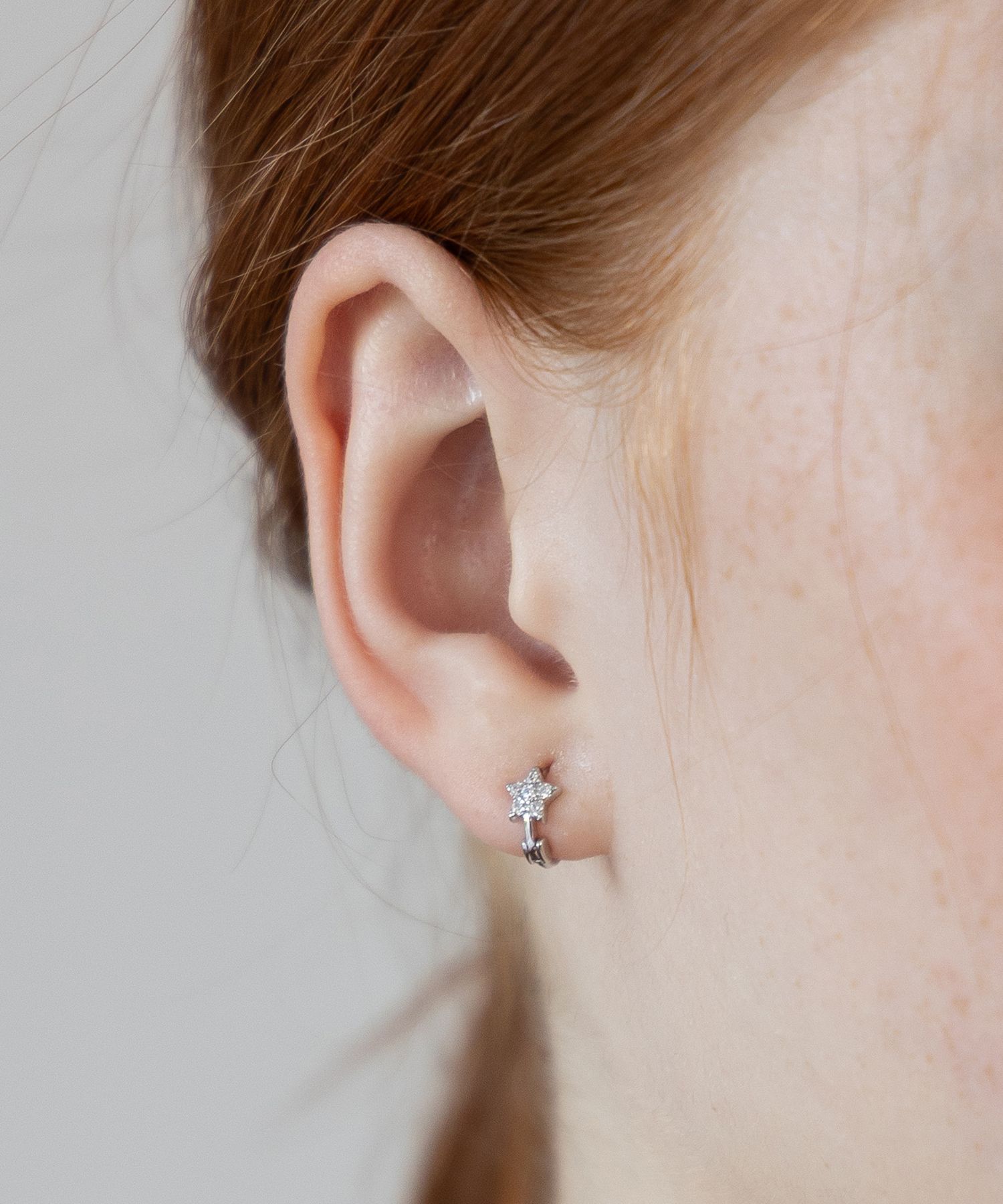 TATIANA☆[SILVER925] Crystal Inside Hoop Earring MUSINSA | TATIANA (Silver 925) Crystal Starlet Hoop Earrings