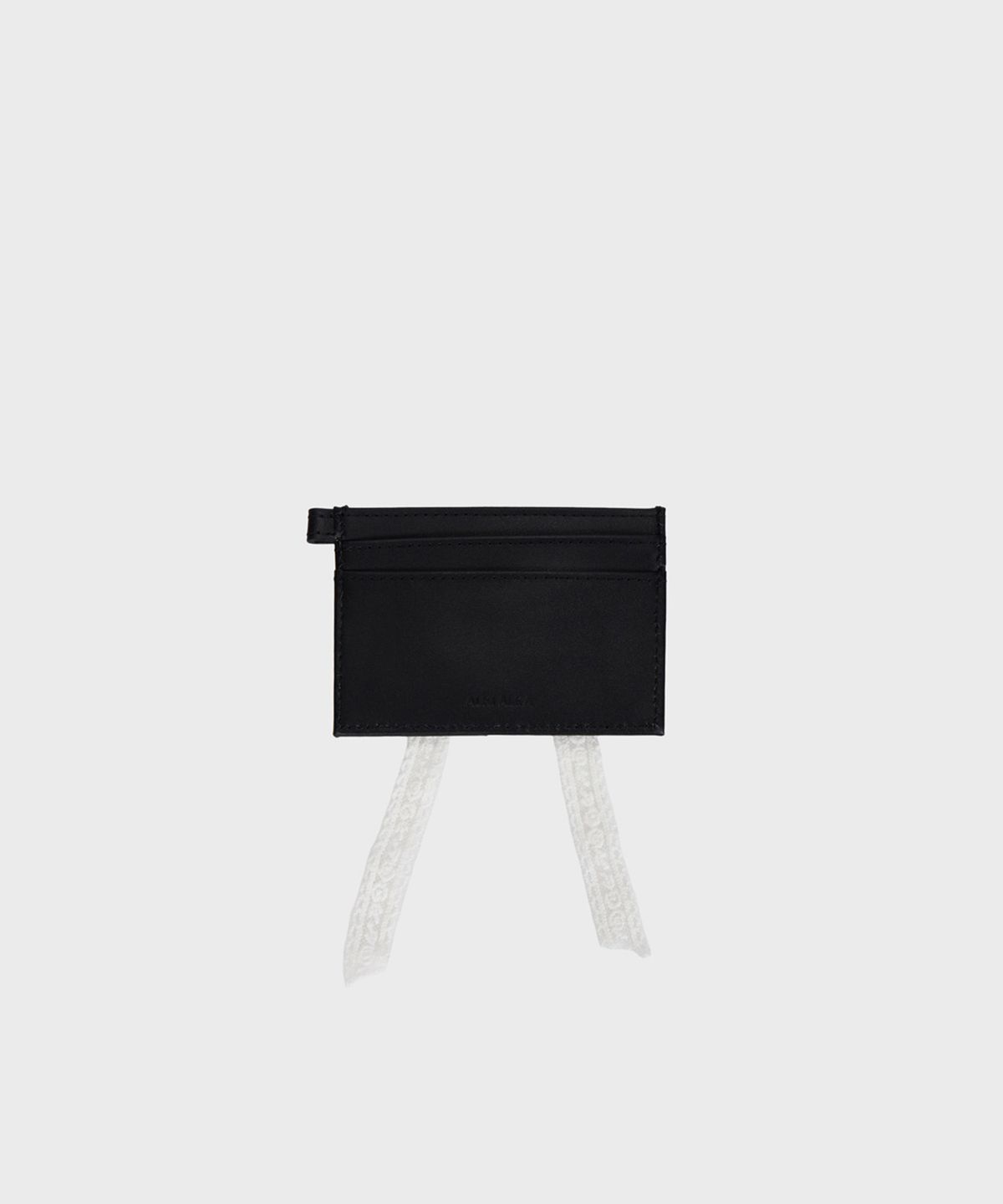 알키알카(ALKI ALKA) Lace-up Card Wallet (Black)