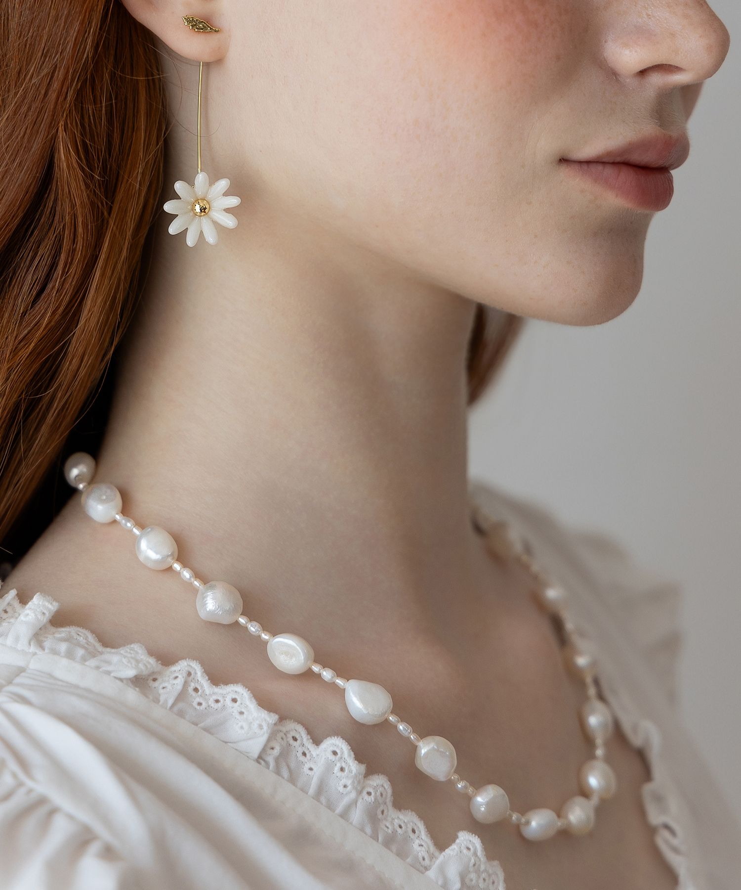 TATIANA ♥ Rustic Fresh water Pearl Necklace/追跡付 MUSINSA | TATIANA Rustic Freshwater Pearl Necklace NZ2479