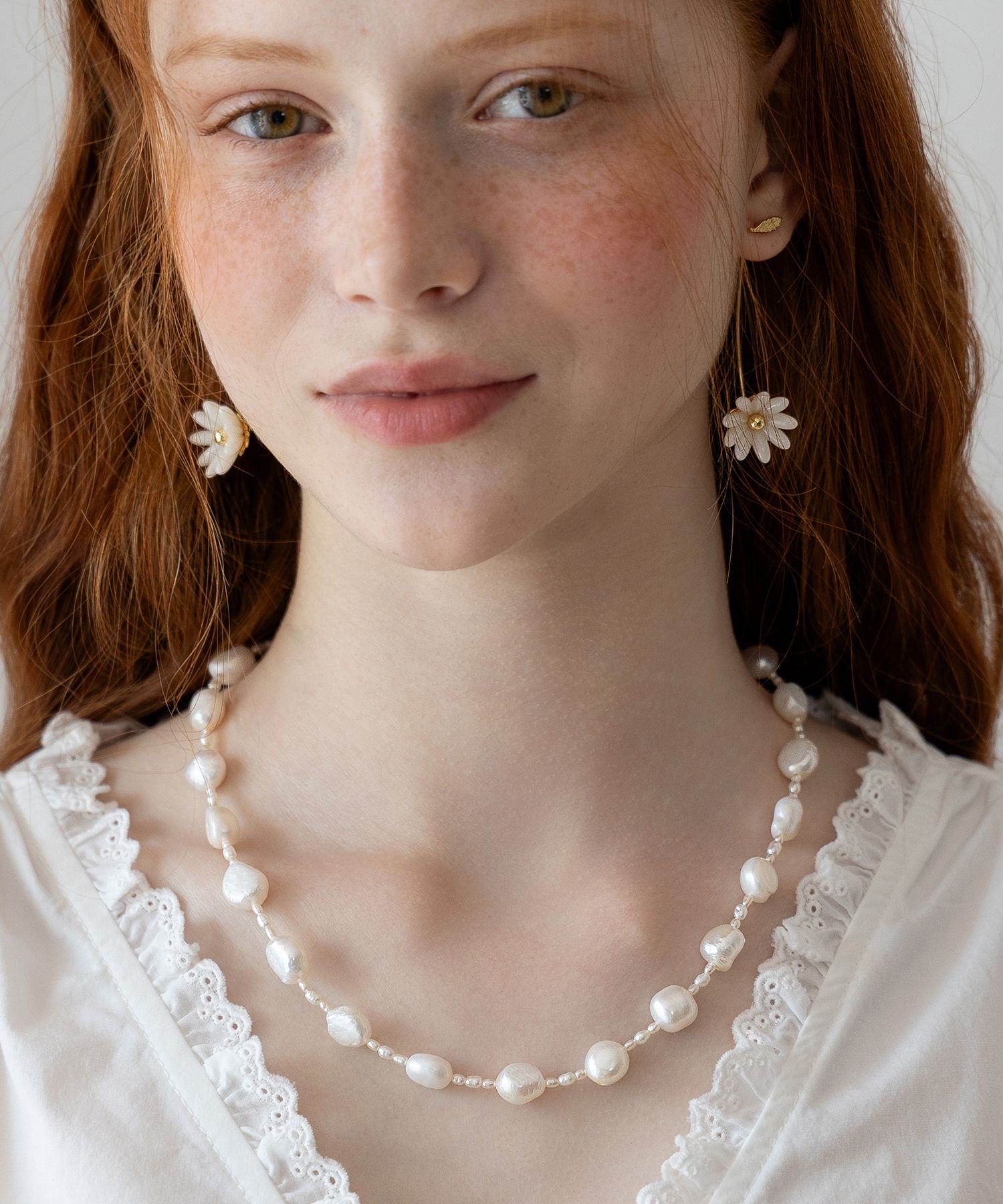 TATIANA ♥ Rustic Fresh water Pearl Necklace/追跡付 MUSINSA | TATIANA Rustic Freshwater Pearl Necklace NZ2479