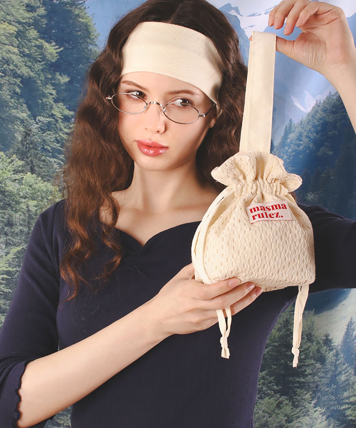마스마룰즈(MASMARULEZ) Handle string bag_Honeyloof