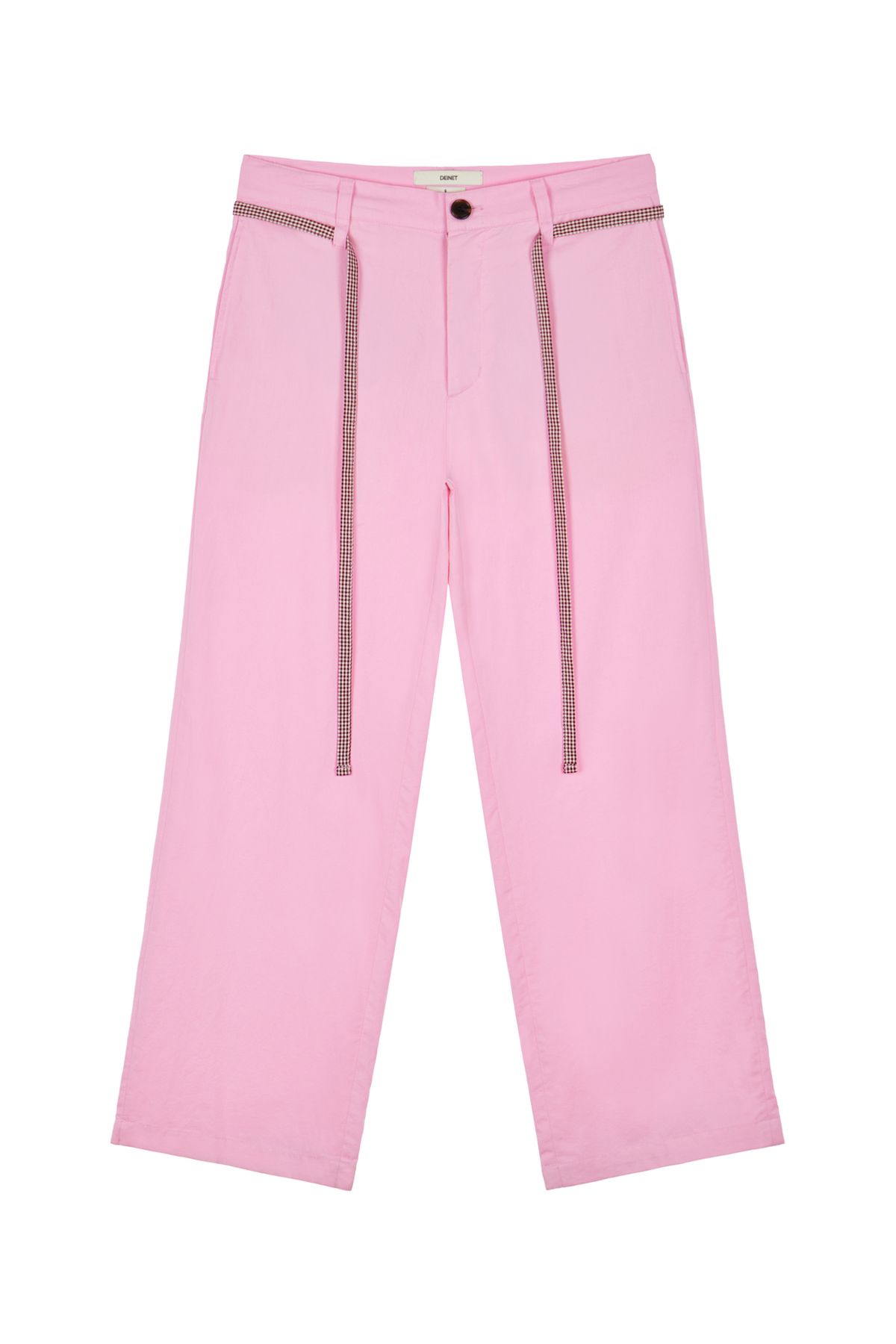 다이닛(DEINET) DEINET CHECK STRING PANTS IN PINK