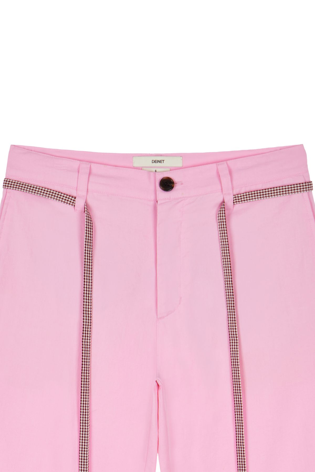 다이닛(DEINET) DEINET CHECK STRING PANTS IN PINK