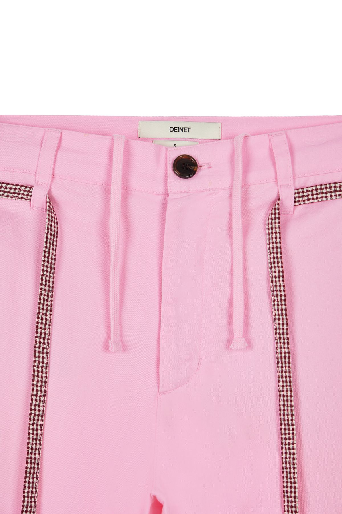 다이닛(DEINET) DEINET CHECK STRING PANTS IN PINK