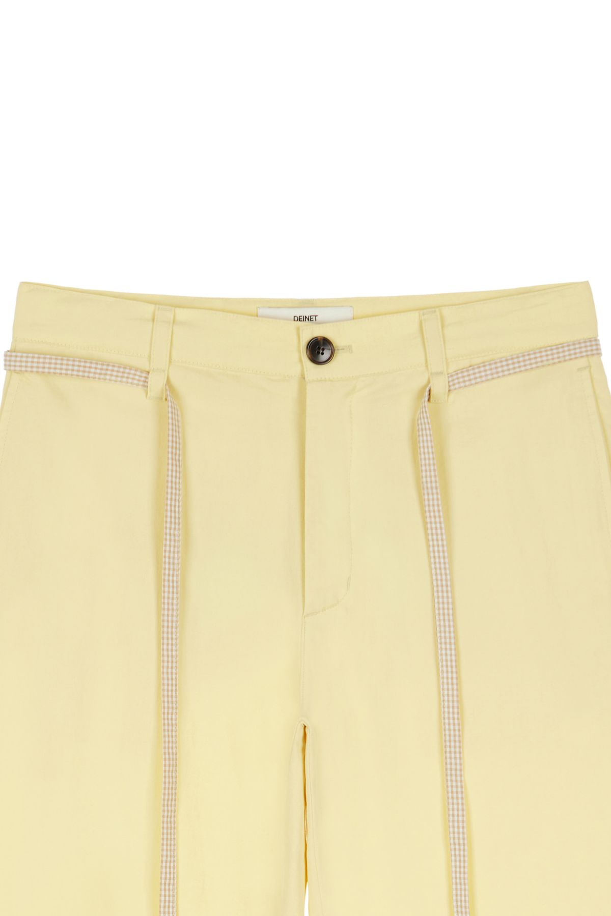 다이닛(DEINET) DEINET CHECK STRING PANTS IN YELLOW