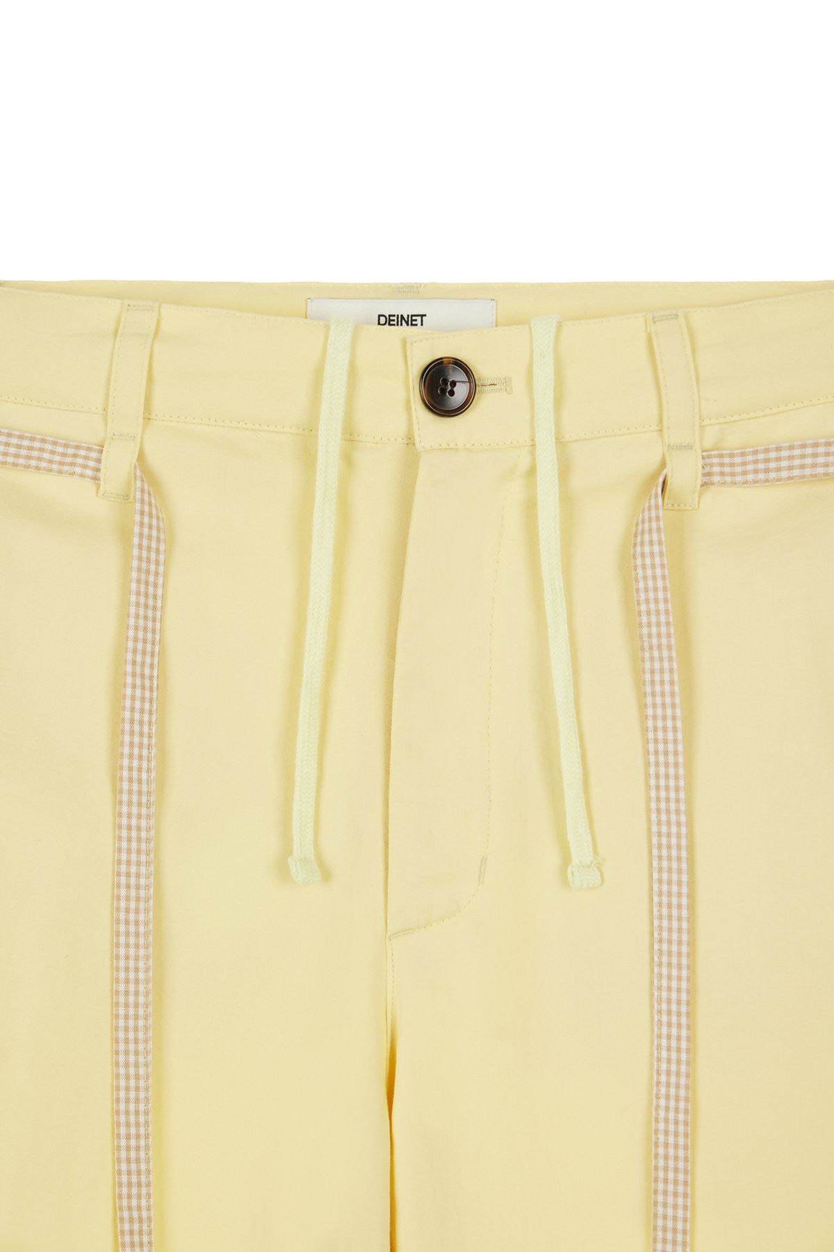 다이닛(DEINET) DEINET CHECK STRING PANTS IN YELLOW