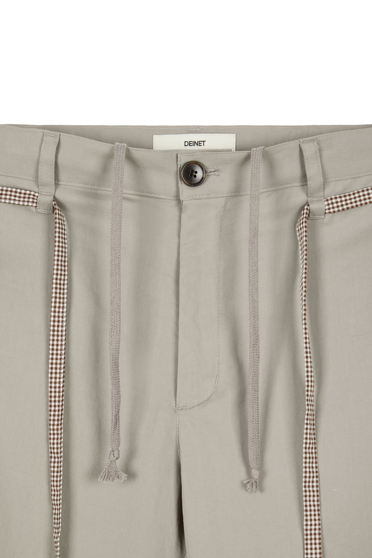 다이닛(DEINET) DEINET CHECK STRING PANTS IN BEIGE