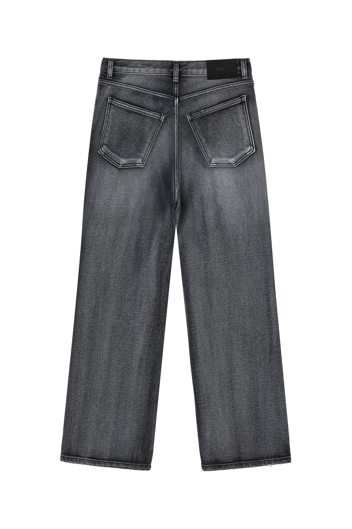 다이닛(DEINET) DESTROYED DENIM PANTS IN BLACK