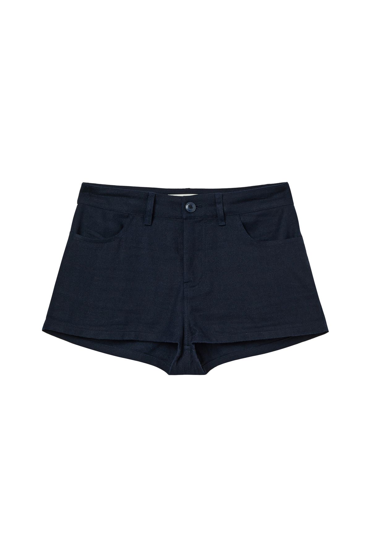다이닛(DEINET) DEINET D LOGO LINEN SHORTS IN NAVY