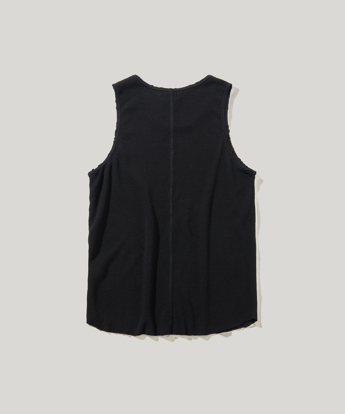 러스틱클럽(RUSTICCLUB) VINTAGE WAFFLE SLEEVELESS_BLACK