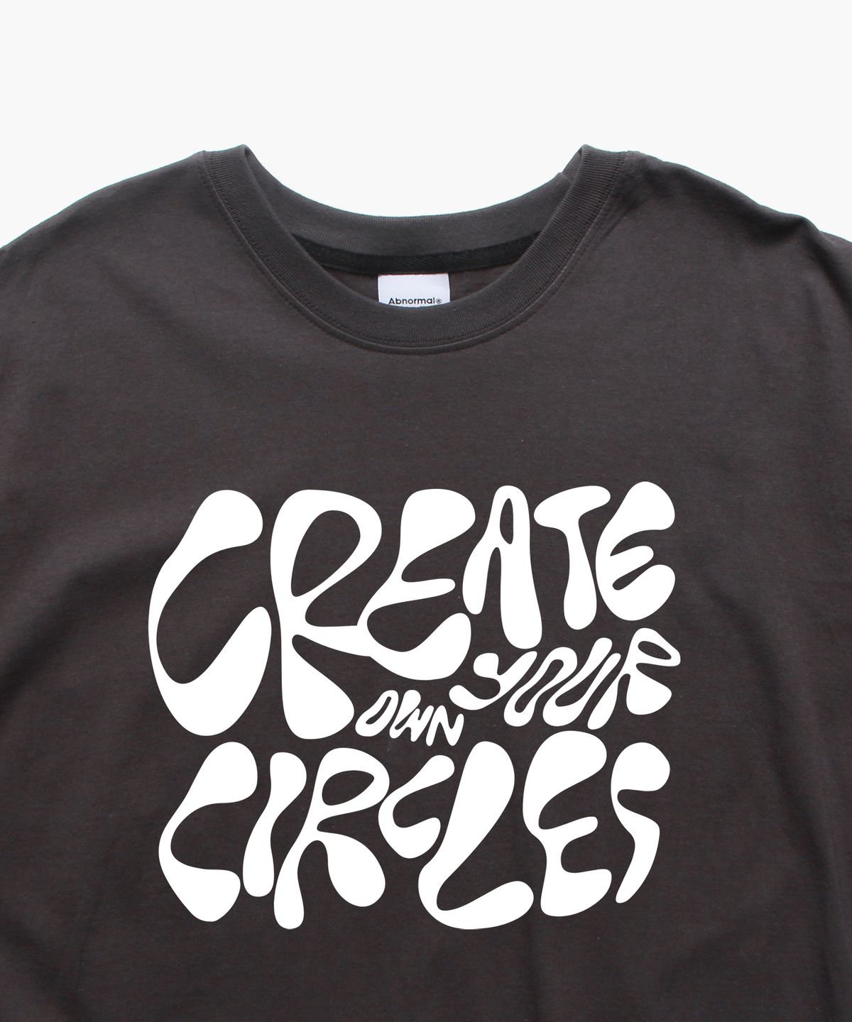 앱놀머씽(ABNORMALTHING) CIRCLES 오버핏 티셔츠 차콜 (CIRCLES T-SHIRT CHARCOAL)