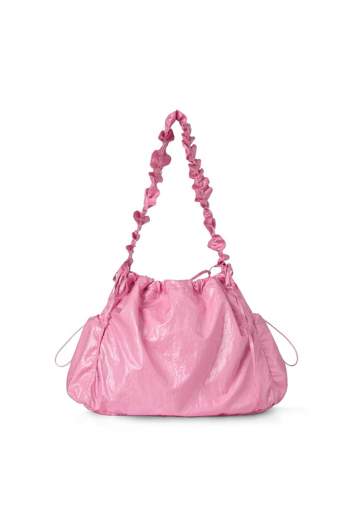 다이닛(DEINET) DEINET COATING SHIRRING BAG IN PINK