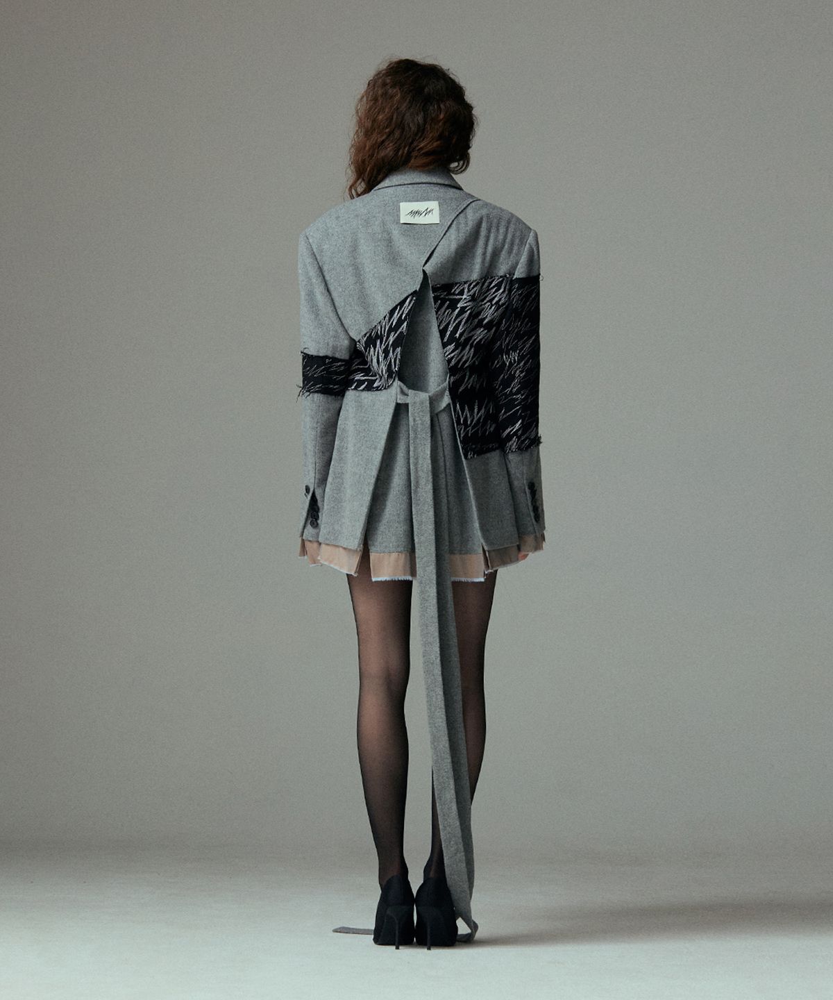 므아므(MMAM) Stitch patchwork blazer