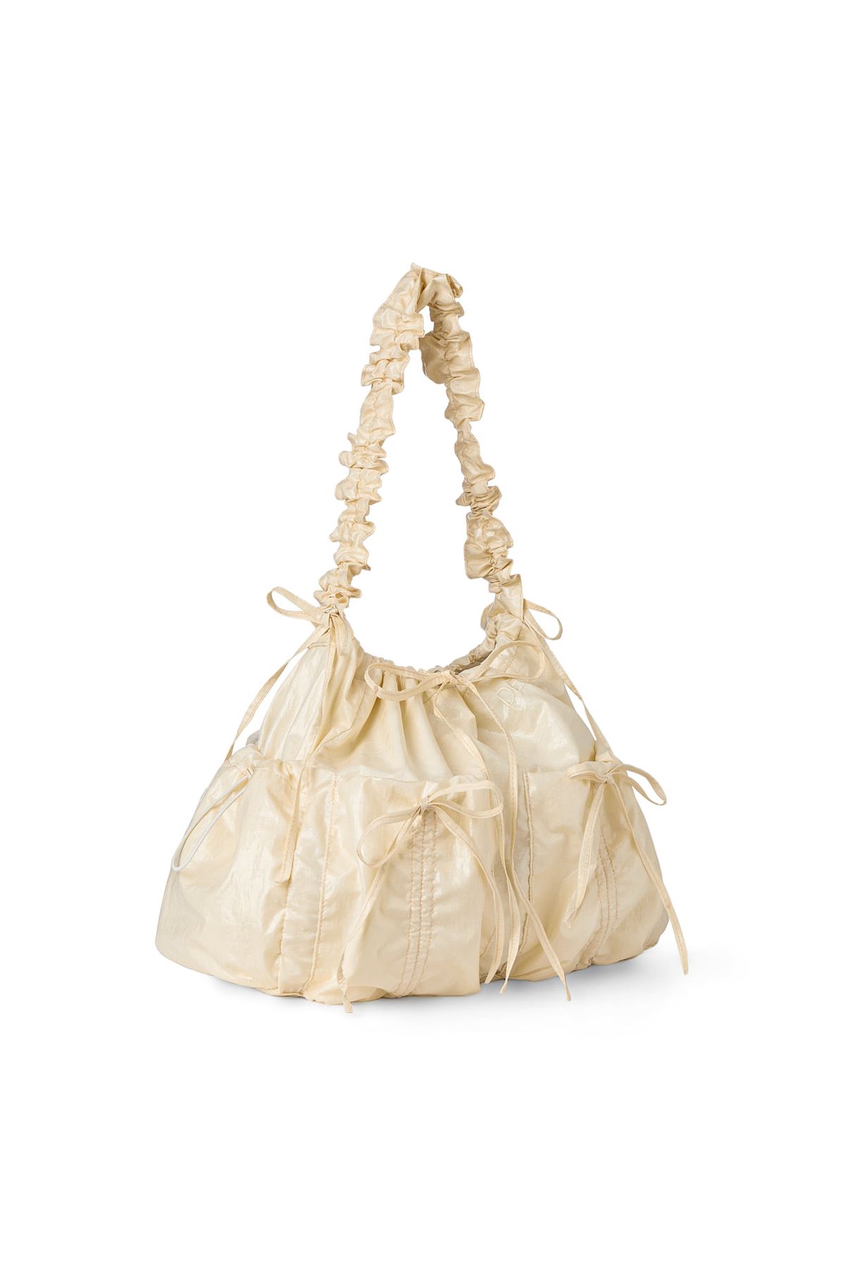 다이닛(DEINET) DEINET COATING SHIRRING BAG IN CREAM