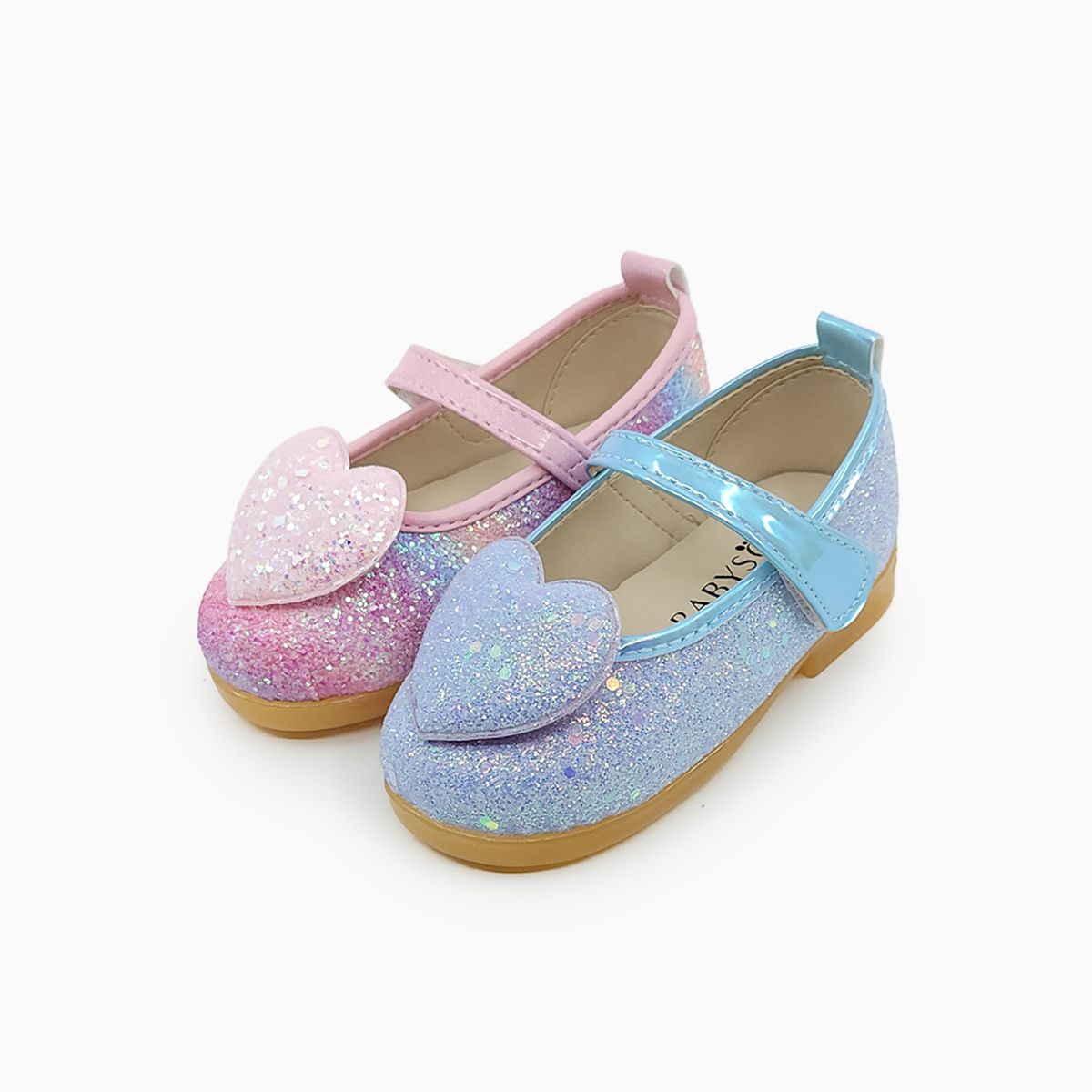 베이비솔(BABYSOLE) 클로이하트글리터LED플랫