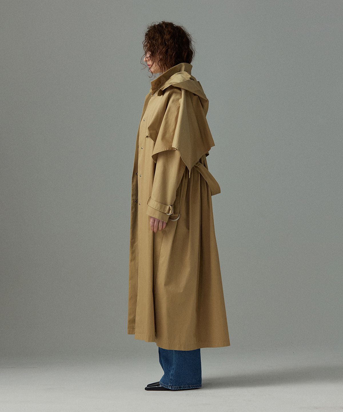 므아므(MMAM) Pleated long trench coat