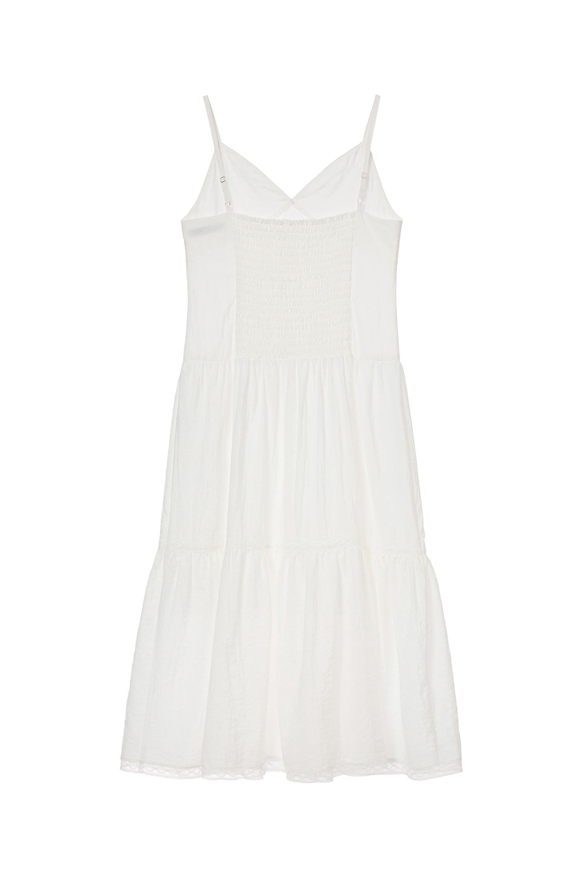 다이닛(DEINET) DEINET SHIRRING SLEEVELESS DRESS IN WHITE