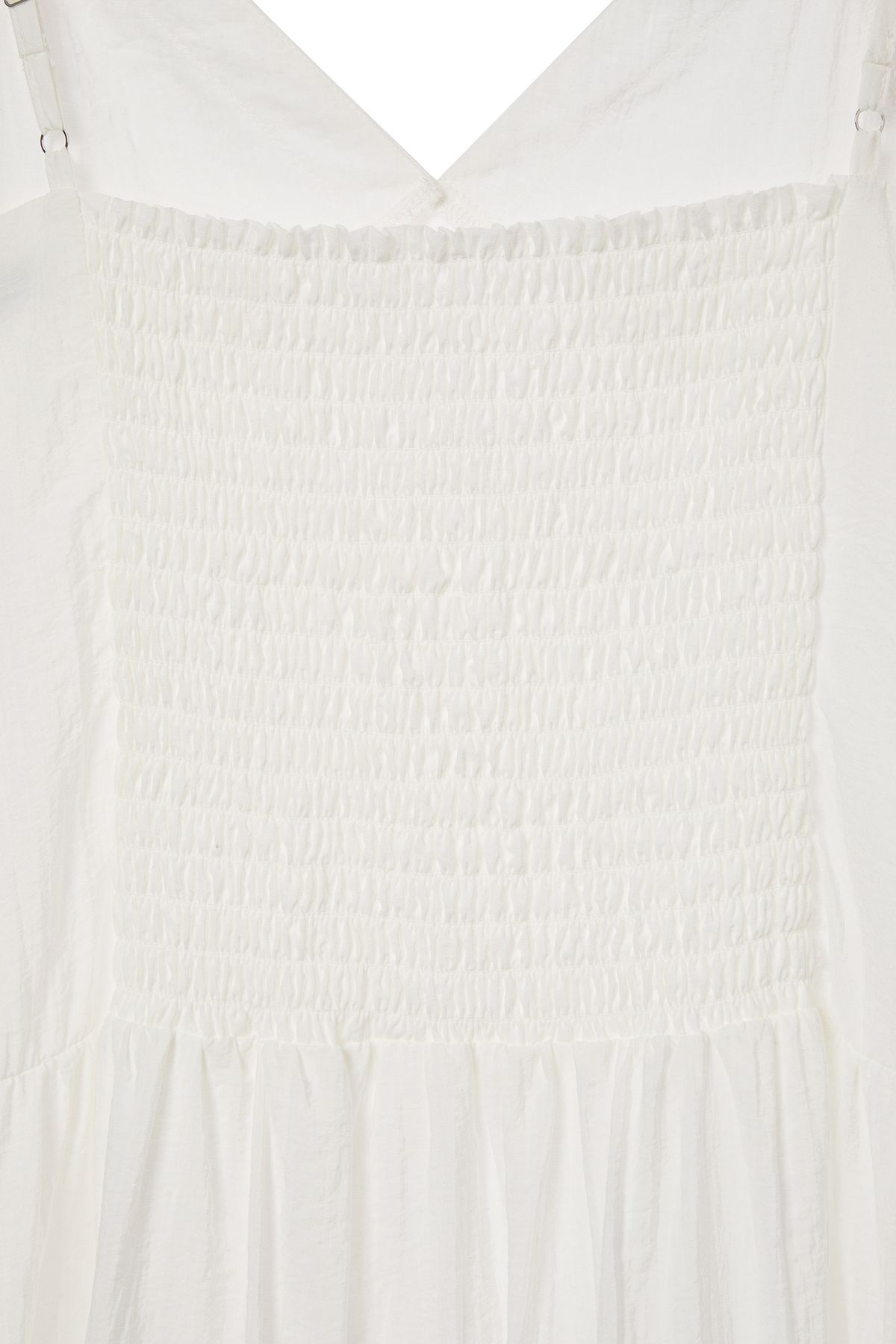 다이닛(DEINET) DEINET SHIRRING SLEEVELESS DRESS IN WHITE