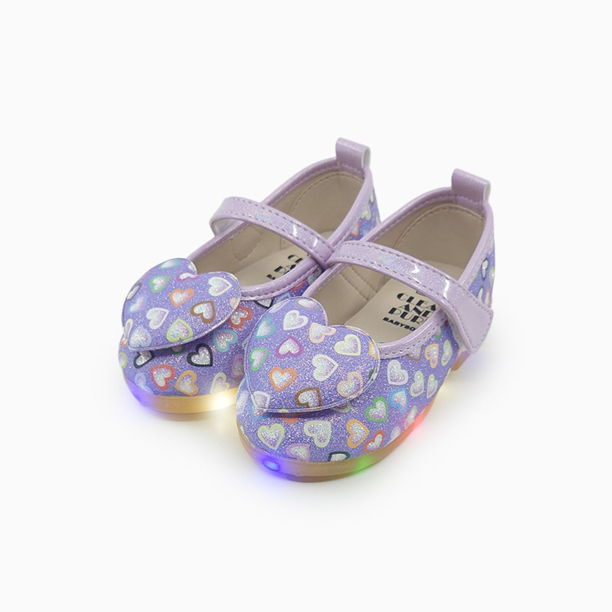 베이비솔(BABYSOLE) 하트컨페티LED플랫