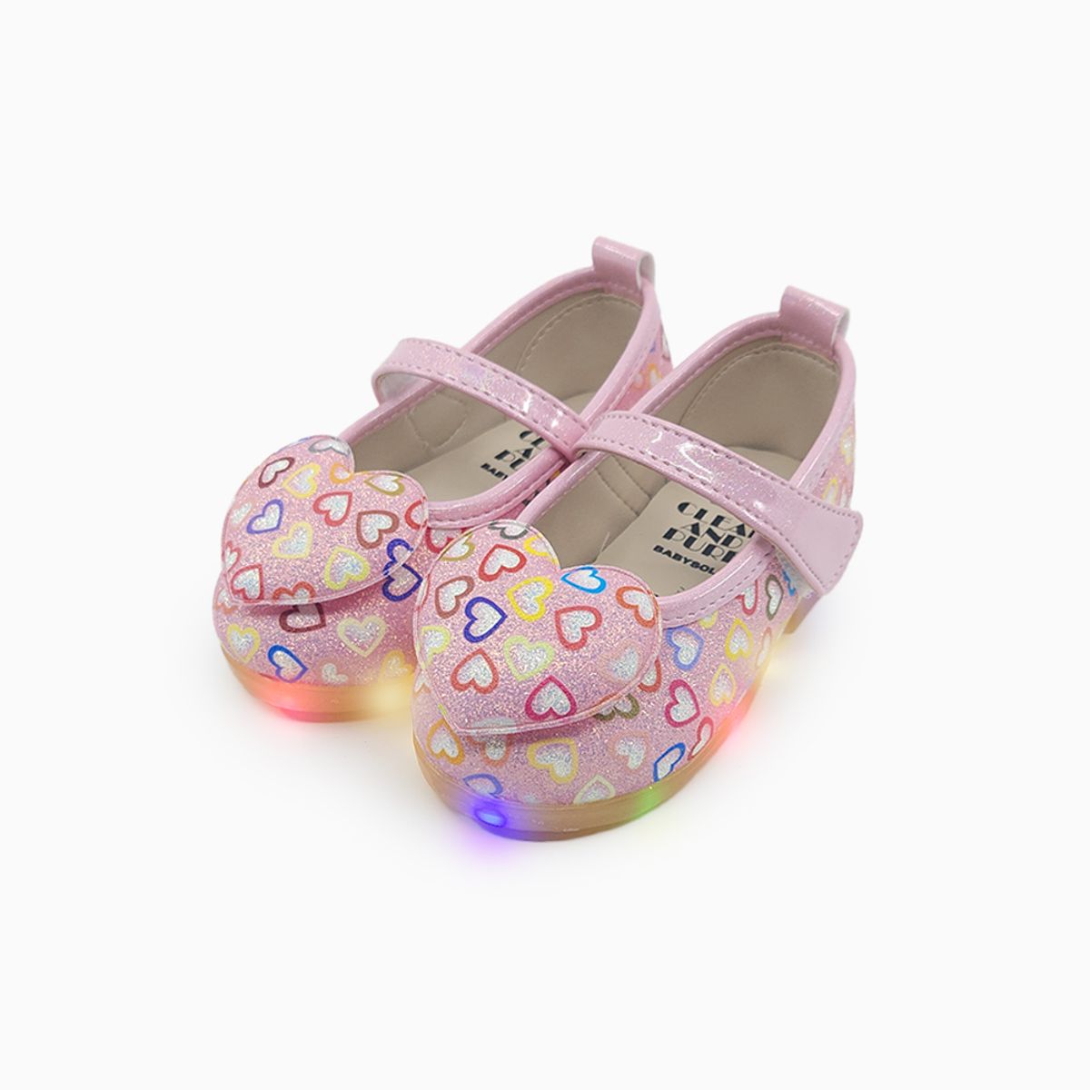베이비솔(BABYSOLE) 하트컨페티LED플랫