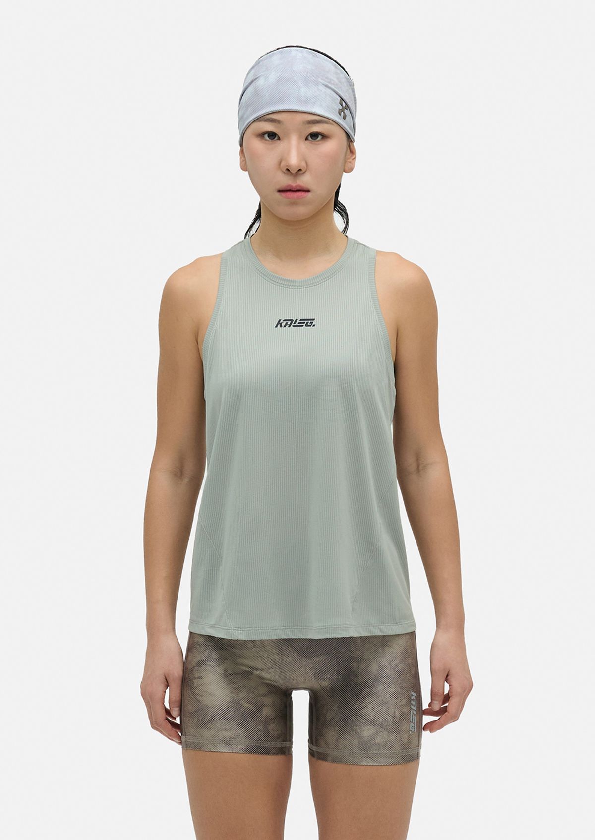칼렉(KALEG) 그라운드 브레이커 커버업 탱크탑 여성 (카키 그레이)