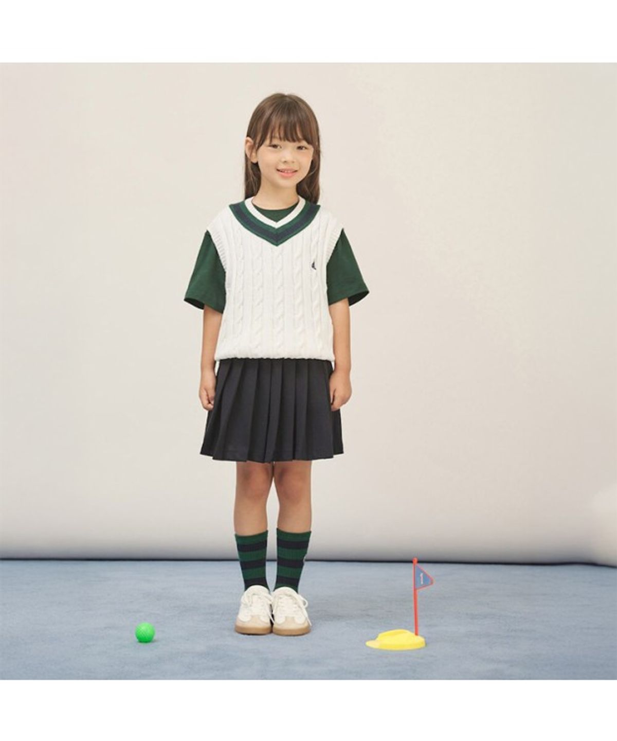 빈폴 키즈(BEANPOLE KIDS) 면 케이블 크리켓 베스트 - 아이보리 (BI5751U010) (BI5751U010) (BI5751U010)