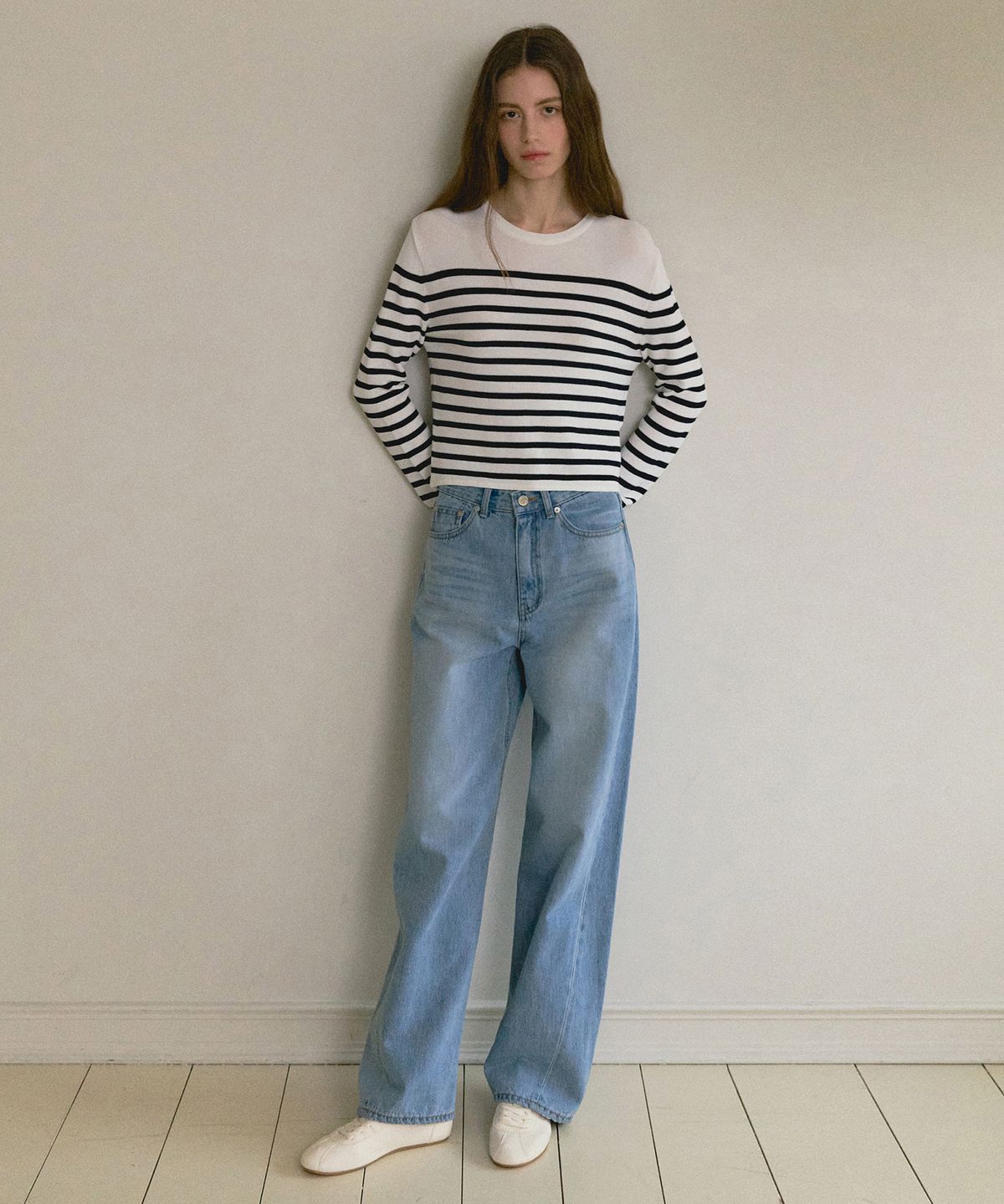 오떼뜨(OCTETTE) BLUE DIAGONAL SEAM DENIM
