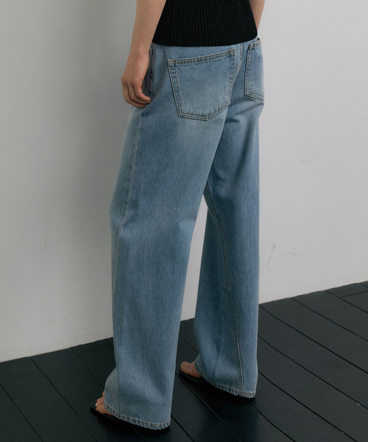 오떼뜨(OCTETTE) BLUE DIAGONAL SEAM DENIM