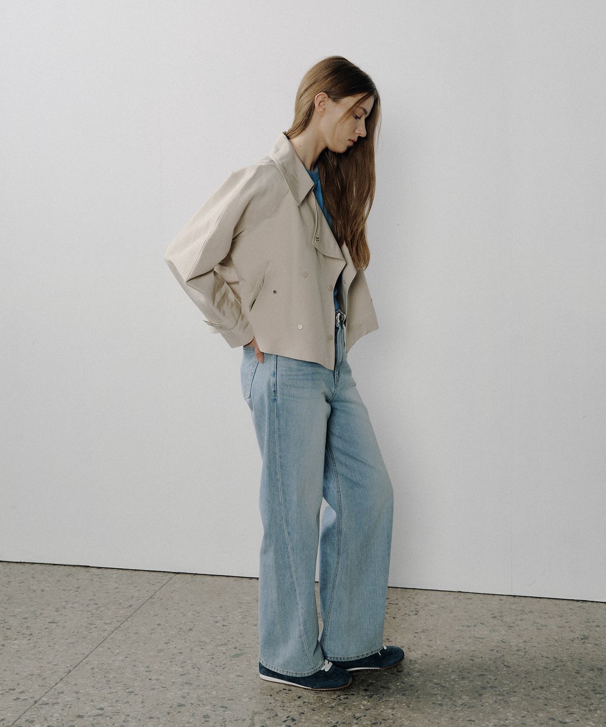 오떼뜨(OCTETTE) BLUE DIAGONAL SEAM DENIM