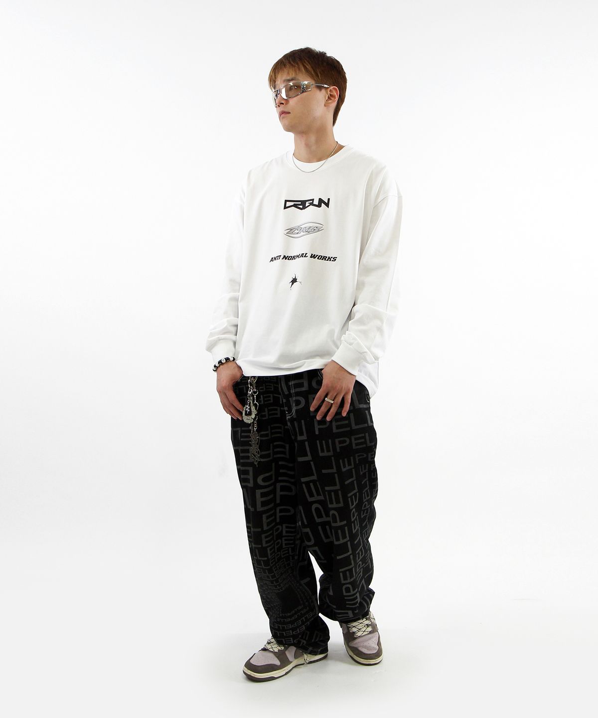 크리건(CRIGUN) System Logo Tee Max Over Fit  긴팔티 WHITE