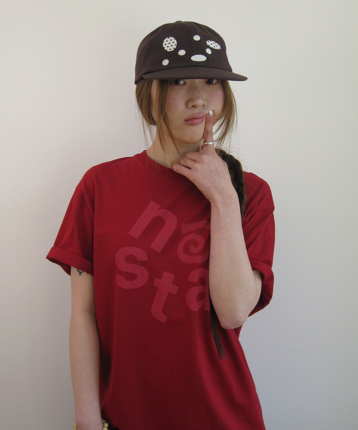 나츠(NAATS) Dot to dot cap, mocha brown