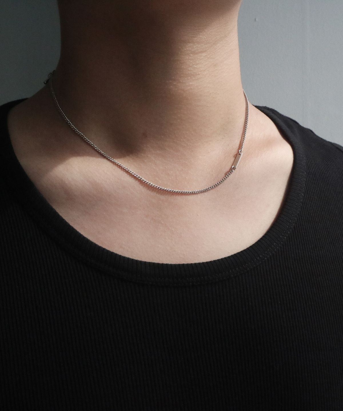 베이스클레프(BASSCLEF) 남자 체인 목걸이 써지컬 스틸 CLEF MINI SIMPLE NEC