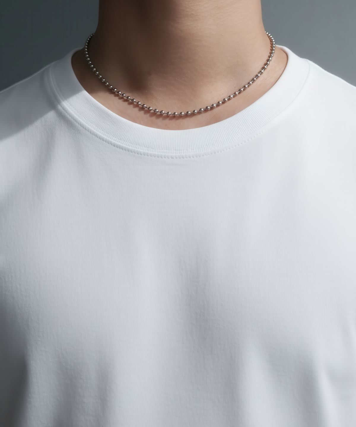 베이스클레프(BASSCLEF) 남자 비즈 체인 목걸이 써지컬 스틸 CLEF MINI BEADS NEC