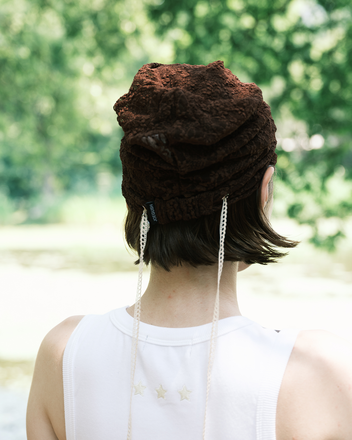 조거쉬(JOEGUSH) Lace Beanie (Brown)